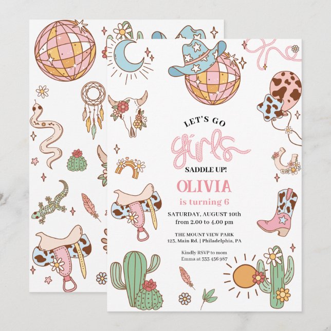 Reserve A Data Garota-6 de-Vamos de aniversário Disco (Frente/Verso)