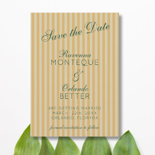Reserve A Data Garrafa Verde Mel Retrô Listra Casamento Vintage