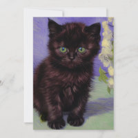 Gato de estilo Van Gogh com Flores Brancas