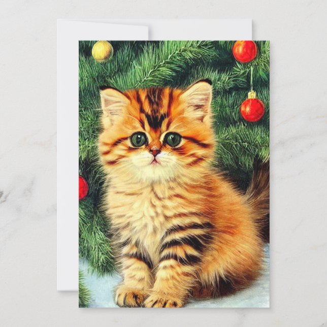 Reserve A Data Gato de Natal Vintage (Frente)