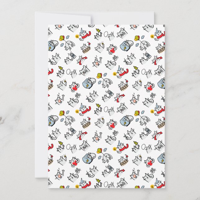 Reserve A Data Gatos engraçados, leite e magia. (Frente)