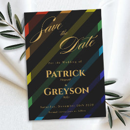 Reserve A Data Gay Men Wedding Elegant Rainbow