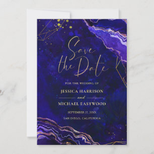 Reserve A Data Geométrico Moderno Azul, Rosa, Azul, Roxo, Agate D