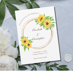 Reserve A Data Girassóis País Amarelo Floral Código QR Casamento
