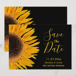 Reserve A Data Girassol Negro Amarelo Russo Salvar a Data