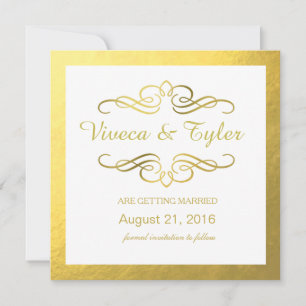 Reserve A Data Glam Swirly Flourish Gold Foil Salvar a Data