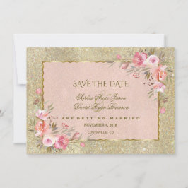 Reserve A Data Glamorosa Dourada Lixeira Floral Salva A Data