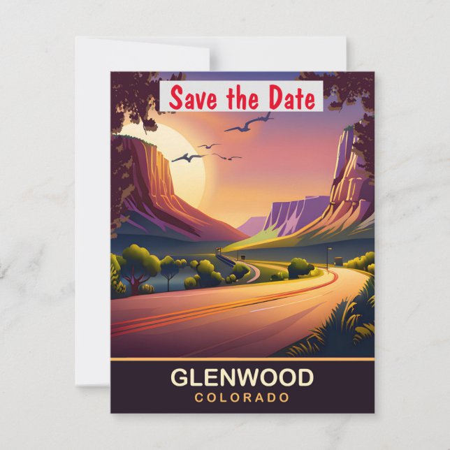 Reserve A Data Glenwood Canyon, Colorado, Viagem Postcard, (Frente)