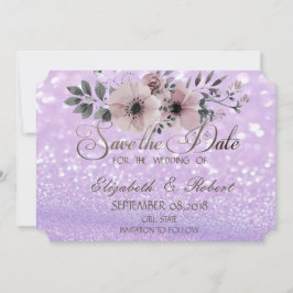 Reserve A Data Glittery Bokeh Floral Elegante Salve A Data
