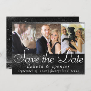 Reserve A Data Glitzy Foil Onyx Black Dark Faux Shimmer 3 Foto