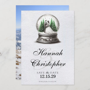 Reserve A Data Globo de Noiva e Neve do Groom