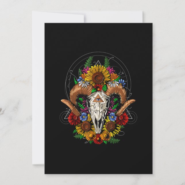 Reserve A Data Goat Skull Psychedelic Sunflower (Frente)