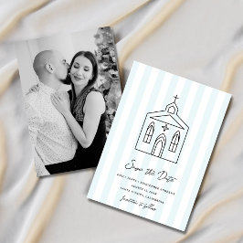 Reserve A Data Going to the Chapel Colorful Stripe Photo