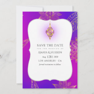 Reserve A Data Gold Foil Arabian Bollywood Wedding