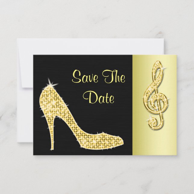 Reserve A Data Gold Stiletto & Treble Cleft 30º Salve A Data (Frente)