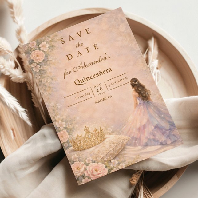 Reserve A Data Golden Crown Fairytale Quinceañera (Criador carregado)