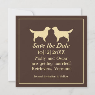Reserve A Data Golden Retrievers Casamento Salvar a Data