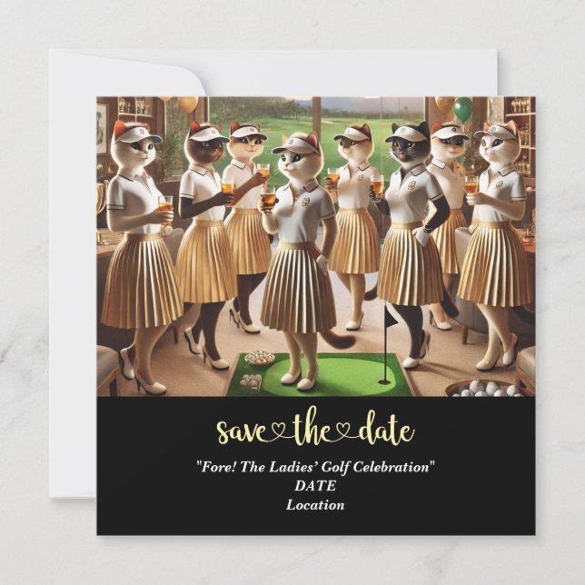 Reserve A Data Golf Par tee Woman, festa de golfe (Frente)