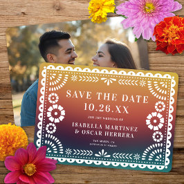 Reserve A Data Gorgeous Papel Picado Foto Sunset Ombré Wedding