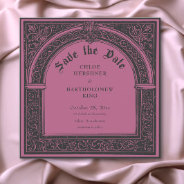 Reserve A Data Gótica Black Burgundy Medieval Até Casamento da Mo