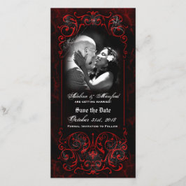 Reserve A Data Gótico Vitoriano Spooky Vermelho Personalizado Sal