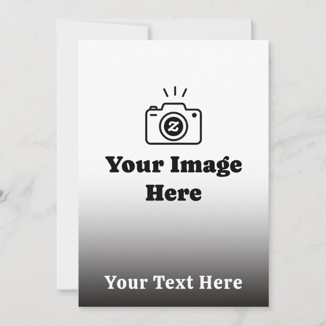 Reserve A Data Gradiente de texto e imagem personalizados (Frente)