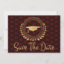 Reserve A Data Graduação Salvar A Data Dourada Formando Boné Deco