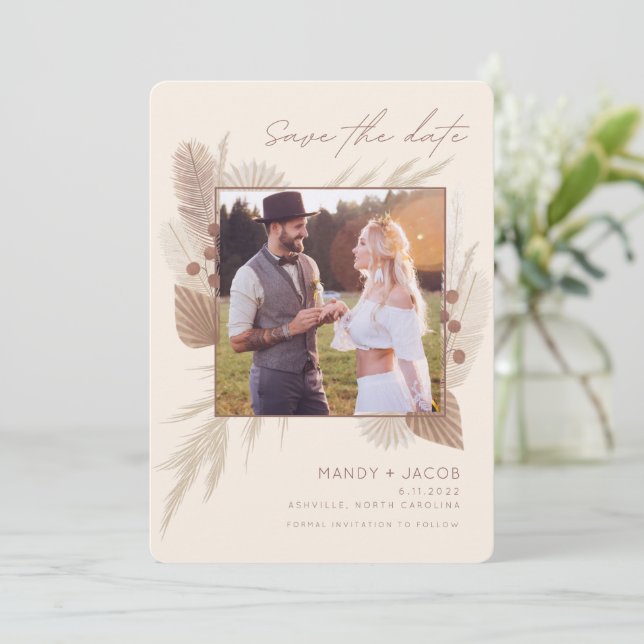 Reserve A Data Grass de Foto Boêmia Moderna (Em pé/Frente)