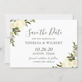 Reserve A Data Greenery Ivory Wild Floral Salvar a Data