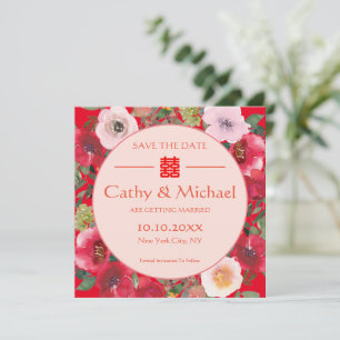 Reserve A Data Grinalda floral vermelha flores vermelhas casament