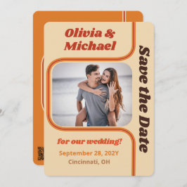 Reserve A Data Groovy Orange e Brown Rainbow Curve Foto