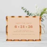 Groovy Retro 70s Design em Brown e Tan Wedding
