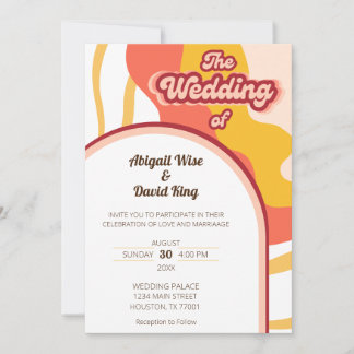 Reserve A Data Groovy Vibes Retro Wedding Vintage