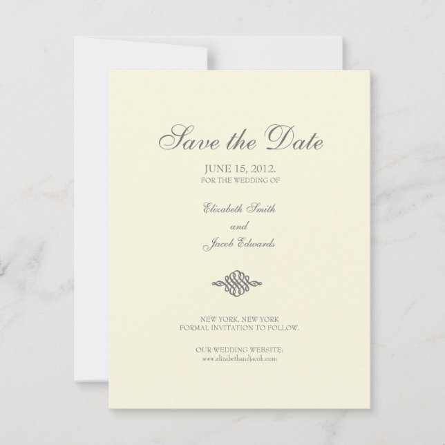 Reserve A Data Guardar a Data // A Coleção Elegance (Frente)