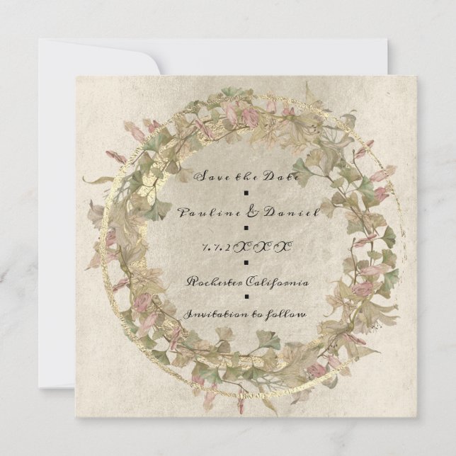 Reserve A Data Guardar A Data Da Algodão Do Shabb Dourado Fideira (Frente)