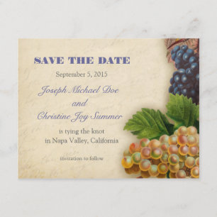 Reserve A Data Guardar a data de destino Casamento de vinhas