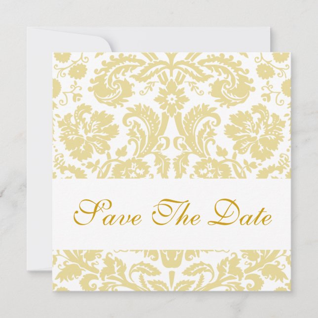 Reserve A Data Guardar A Data Floral Cream White Damask (Frente)