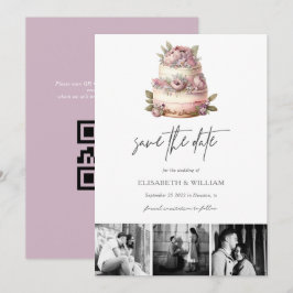 Reserve A Data Guardar código QR do casamento no jardim 