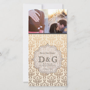 Reserve A Data Guarde a data Dourada Vanilla Damask Fillagree Car