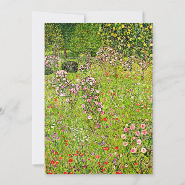 Reserve A Data Gustav Klimt Orchard com Rosas (Frente)