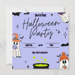 Reserve A Data Halloween party invitation card