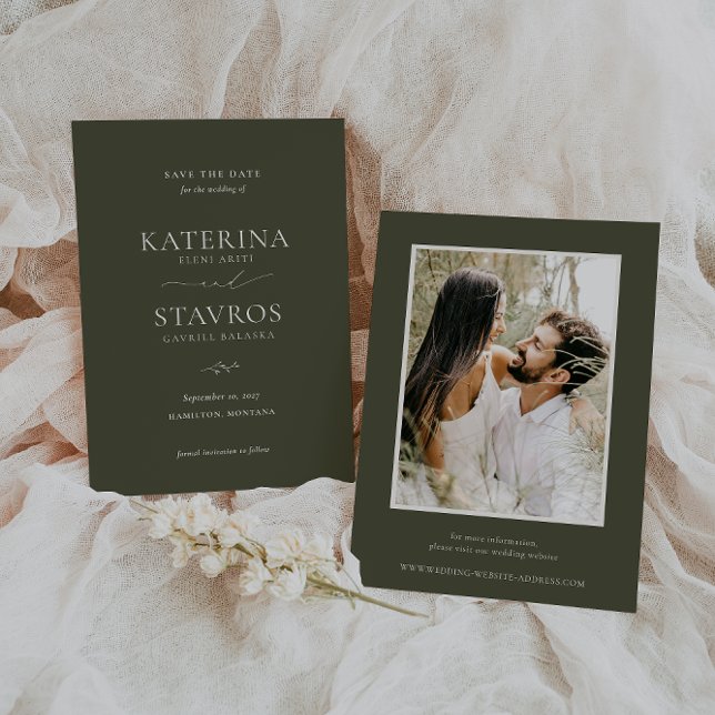 Reserve A Data HARMONY Olive Wedding Photo (Criador carregado)