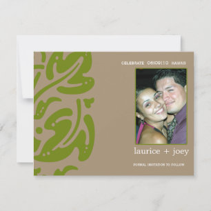 Reserve A Data Havaí - Salve a data - Verde