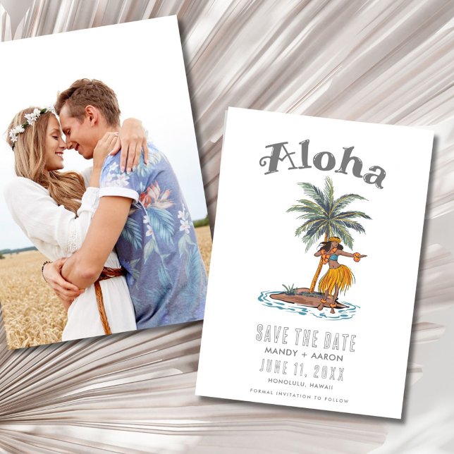 Reserve A Data Hawaii Aloha Destination Wedding Photo (Hawaii Aloha Destination Wedding Photo Save The Date)