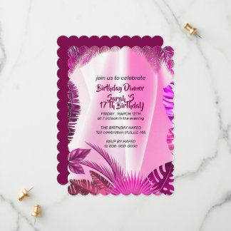 Reserve A Data Hawaii Birthday Invitation, Digital Template, , Pa