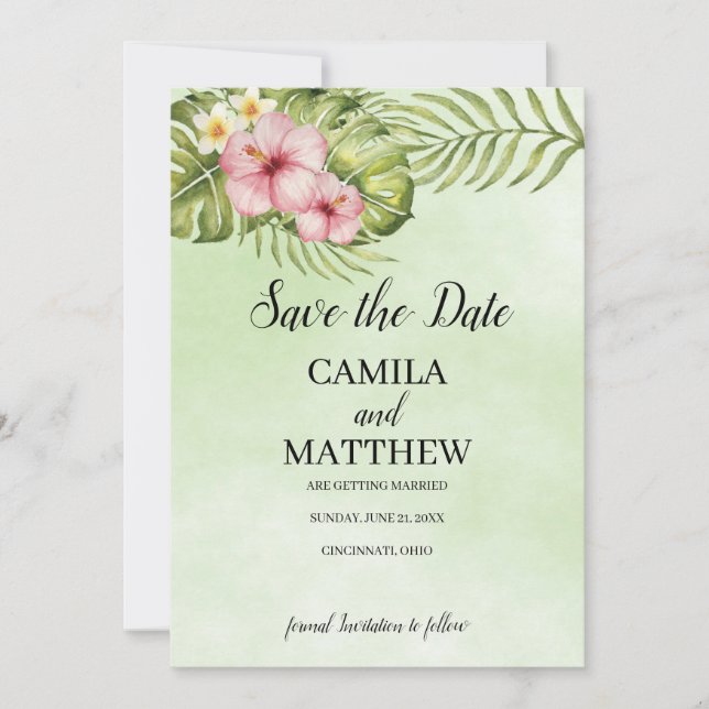 Reserve A Data Hibisco Rosa (Frente)