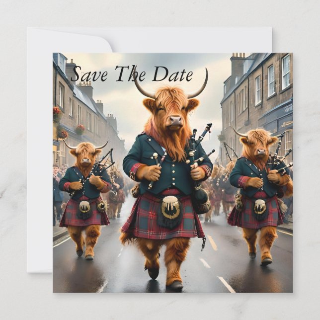 Reserve A Data Highland Harmony: Bagpipe Highland Cow Banda (Frente)