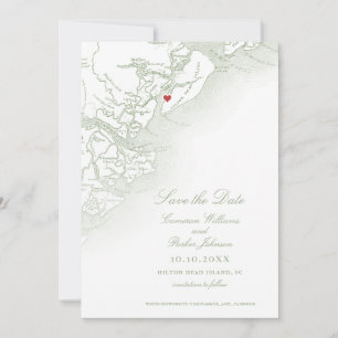 Reserve A Data Hilton Head SC Map Sage Green Elegant Weding