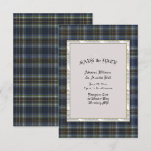 Reserve A Data Holyrood Scottish Tartan com Quadro Pérola 