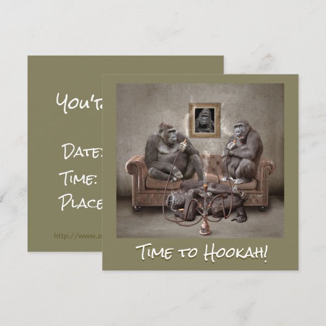 Reserve A Data Hookah Time Bonitos Primatas (Frente/Verso)